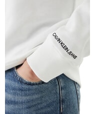 CALVIN KLEIN CKJ Sudadera de cuello redondo blanco brillante - Sudaderas - 4
