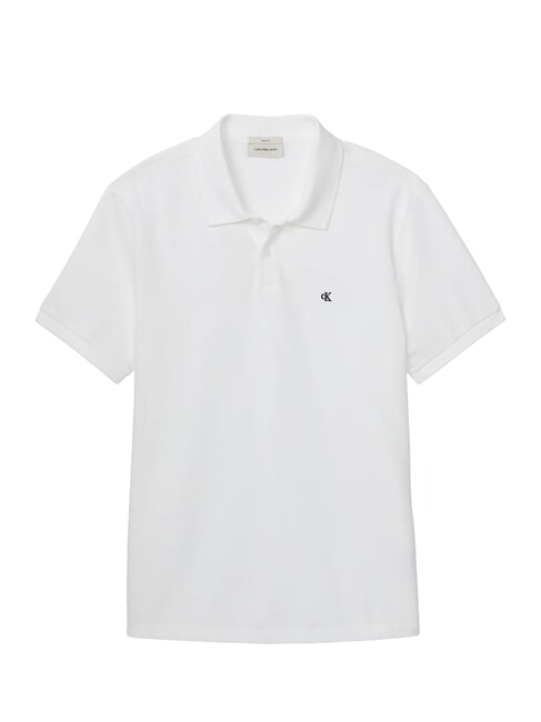 CKJ Camisa polo de manga corta blanco brillante - camisa polo