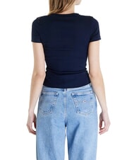 TOMMY HILFIGER TH JEANS Camiseta de manga corta acanalada - camiseta