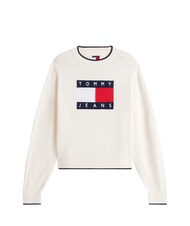 TOMMY HILFIGER TJ Su&eacute;ter de algod&oacute;n blanco antiguo - Su&eacute;teres de mujer - 3