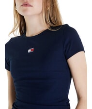 TOMMY HILFIGER TH JEANS Camiseta de manga corta acanalada azul marino noche oscura - camiseta - 3