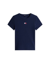 TOMMY HILFIGER TH JEANS Camiseta de manga corta acanalada azul marino noche oscura - camiseta - 4