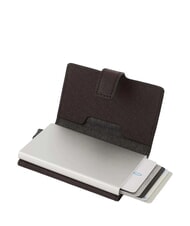 PIQUADRO BLACK SQUARE Tarjetero de piel MORO - Carteras Hombre - 2