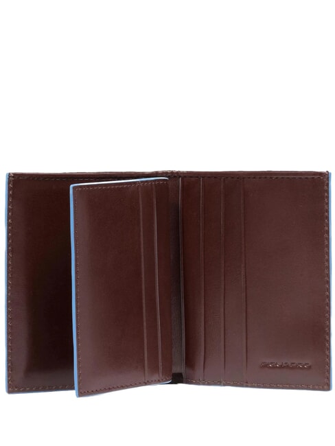 BLUE SQUARE Tarjetero de piel con solapa CAOBA - Carteras Hombre
