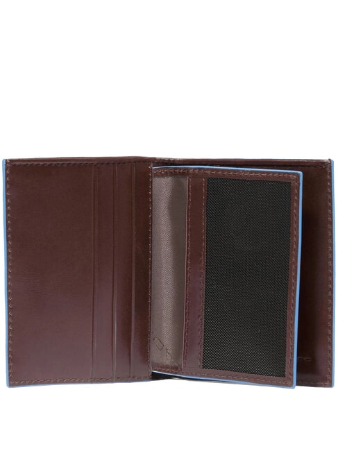 BLUE SQUARE Tarjetero de piel con solapa CAOBA - Carteras Hombre