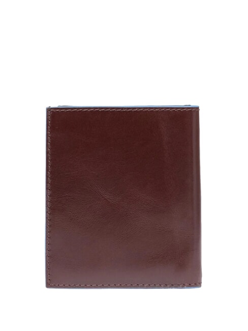 BLUE SQUARE Tarjetero de piel con solapa CAOBA - Carteras Hombre