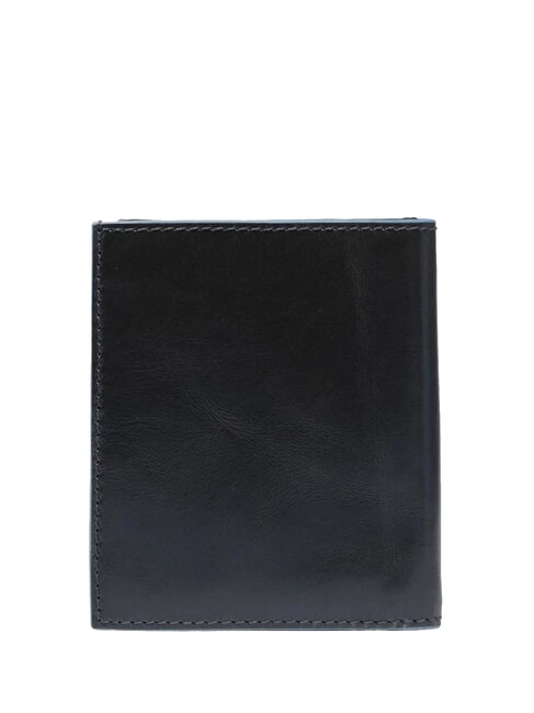 BLUE SQUARE Tarjetero de piel con solapa negro - Carteras Hombre
