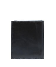 PIQUADRO BLUE SQUARE Tarjetero de piel con solapa negro - Carteras Hombre - 4