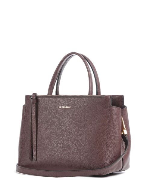 ARLETTIS Bolso de mano de piel martillada baya - Bolsos Mujer