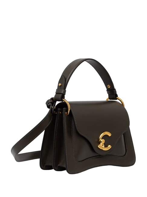 C-ME CALF Bolso de mano con correa para el hombro. lodo - Bolsos Mujer