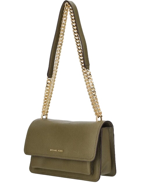 CLAIRE Bolso bandolera de piel loden - Bolsos Mujer