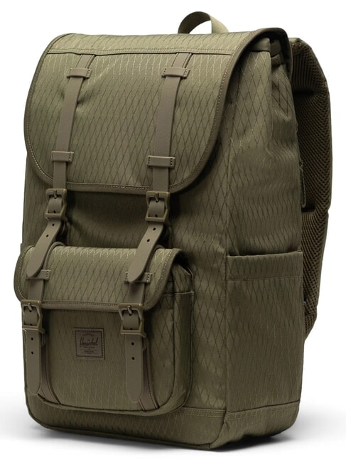 LITTLE AMERICA MID mochila mediana diamante verde hiedra - Mochilas Escuela & Tiempo Libre