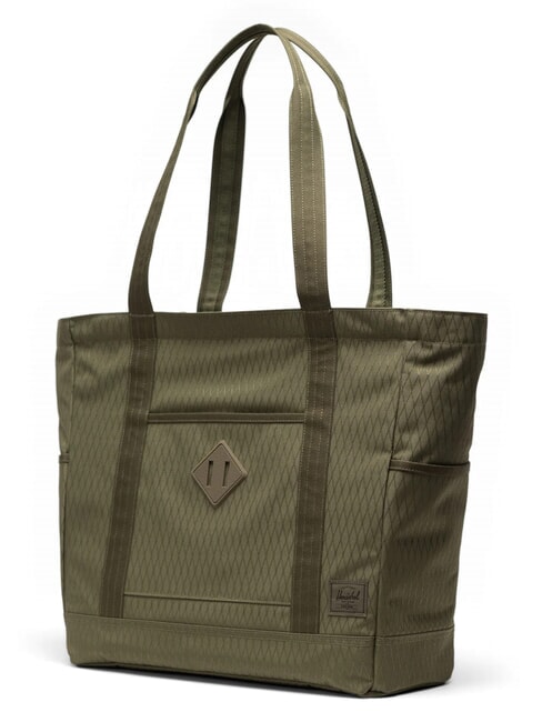 HERITAGE  Comprador de hombro diamante verde hiedra - Bolsos Mujer