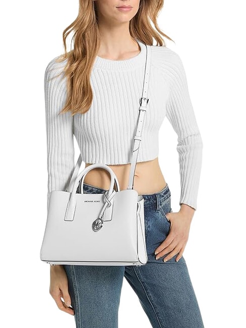 RUTHI Bolso de mano con correa para el hombro, de piel. blanco - Bolsos Mujer