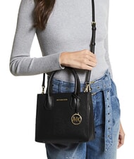 MICHAEL KORS MERCER Bolso de mano con correa para el hombro, de piel. negro - Bolsos Mujer - 2
