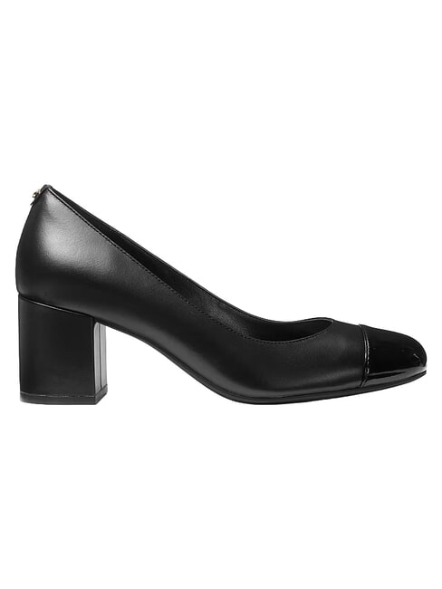 PERLA escote de cuero negro - Zapatos Mujer