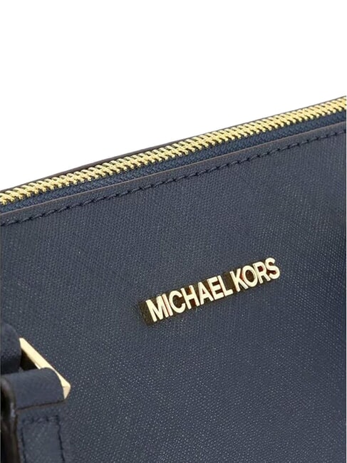 CHARLOTTE Bolso de hombro de piel para compras marina de guerra - Bolsos Mujer