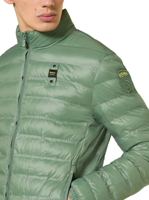 SEWALL Chaqueta corta acolchada de plum&oacute;n, cuello alto verde 60f interior gris 995 - Chaquetas de plumas para hombre