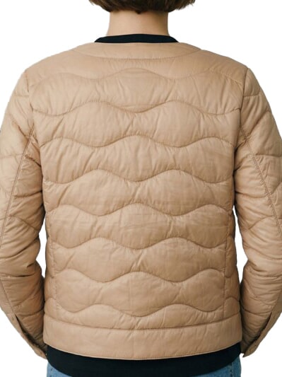 HADLEY Bombardeo azul natural beige interior - Chaquetas de plumas de mujer