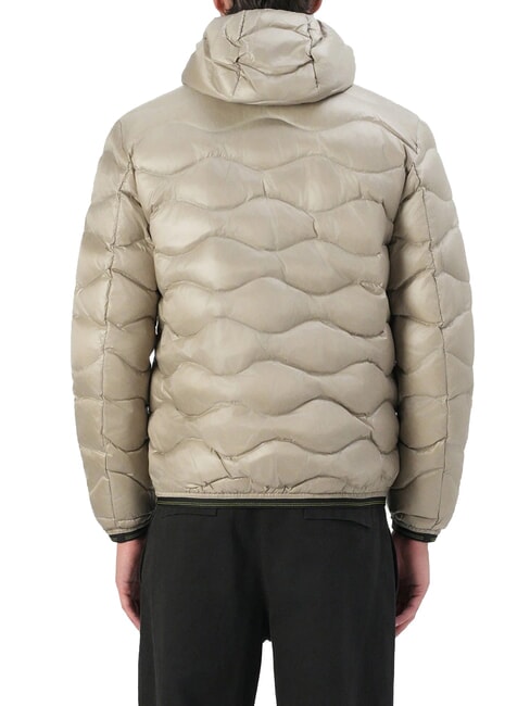 WAVE Chaqueta corta acolchada de plumas con capucha. gris brumoso - Chaquetas de plumas para hombre