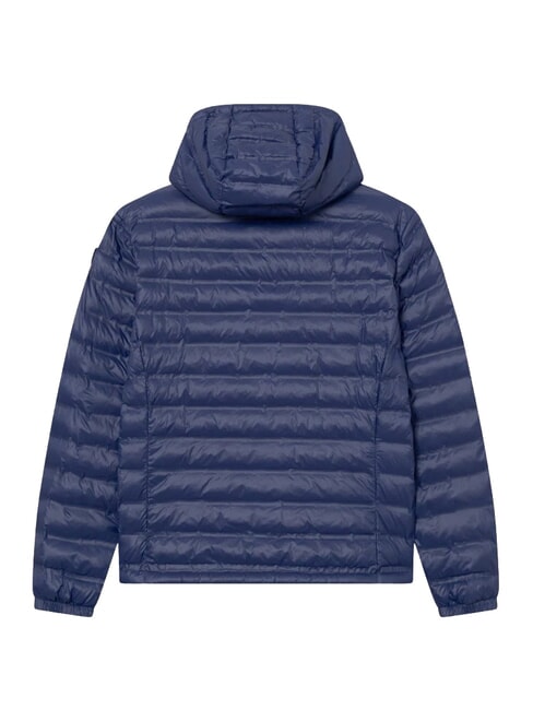 CHARLES Chaqueta de plumas con capucha azul 80d interior verde 60f - Chaquetas de plumas para hombre