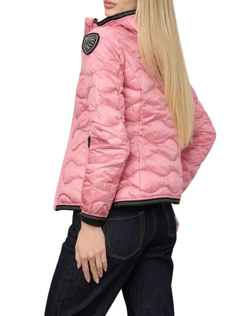 CAMELIA Chaqueta corta acolchada de plumas con capucha. rosa 409 - Chaquetas de plumas de mujer
