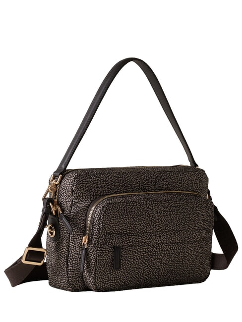 B-CLUB Bolso de hombro con correa para el hombro. alquitr&aacute;n - Bolsos Mujer