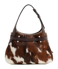 BORBONESE B-HALO Bolso de hombro con correa para el hombro. natural/cacao - Bolsos Mujer - 3