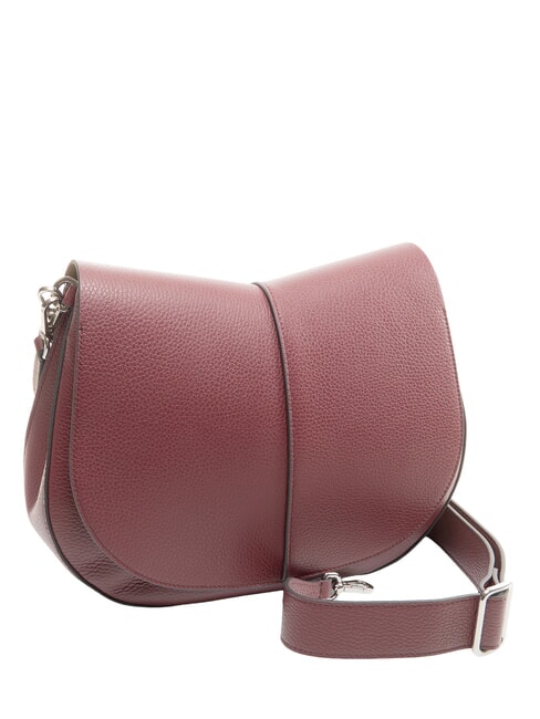 HELENA ROUND Bolso bandolera con correa para el hombro, de piel. rub&iacute; antiguo - Bolsos Mujer