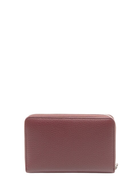 GRAIN Cartera mediana de piel con cremallera rub&iacute; antiguo - Carteras Mujer