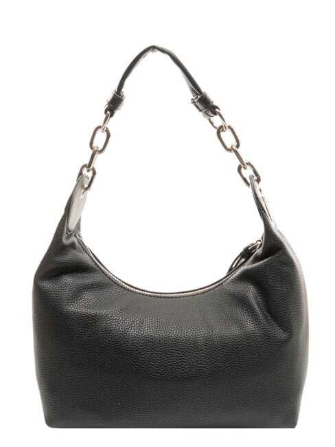 FAIZA Bolso de hombro de piel negro/acero - Bolsos Mujer
