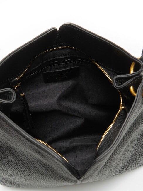 SANDRA Bolso bandolera con correa para el hombro, de piel. negro - Bolsos Mujer