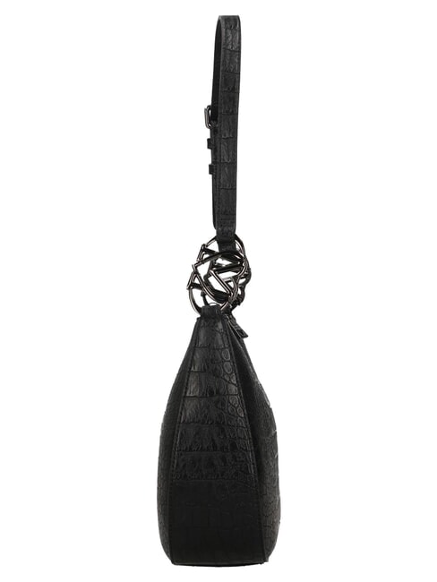 JEWEL CROCO Bolso de hombro ajustable negro - Bolsos Mujer