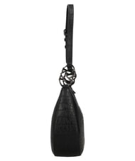 LOVE MOSCHINO JEWEL CROCO Bolso de hombro ajustable negro - Bolsos Mujer - 2