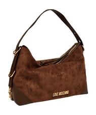 LOVE MOSCHINO SIGNATURE ZIP Bolso de hombro ajustable marr&oacute;n/marr&oacute;n - Bolsos Mujer - 3
