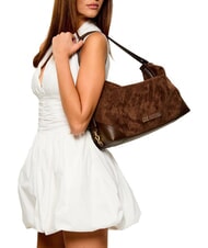 LOVE MOSCHINO SIGNATURE ZIP Bolso de hombro ajustable marr&oacute;n/marr&oacute;n - Bolsos Mujer - 8