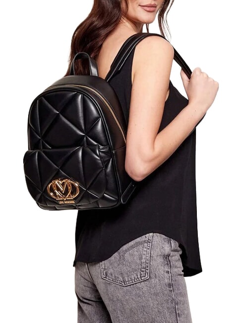 EMBOSSED QUILTED Mochila acolchada negro - Bolsos Mujer