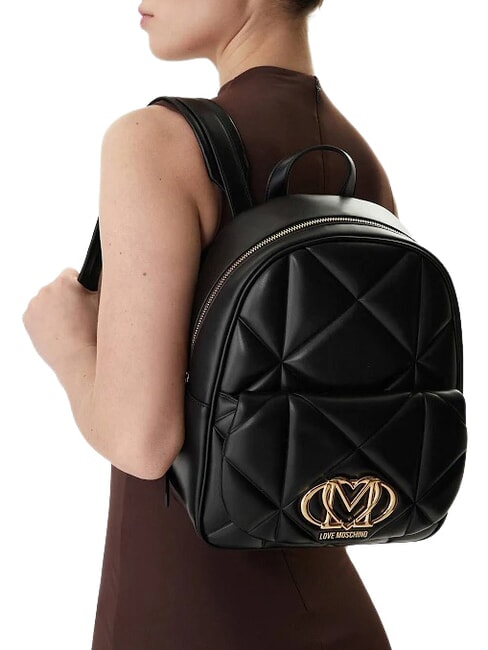 EMBOSSED QUILTED Mochila acolchada negro - Bolsos Mujer
