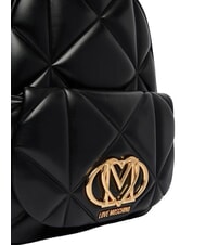 LOVE MOSCHINO EMBOSSED QUILTED Mochila acolchada negro - Bolsos Mujer - 7