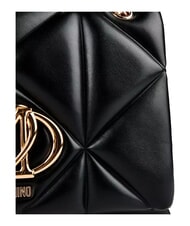 LOVE MOSCHINO EMBOSSED QUILTED Bolso de hombro acolchado negro - Bolsos Mujer - 4