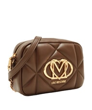 LOVE MOSCHINO EMBOSSED QUILTED Mini bolso de hombro acolchado marr&oacute;n - Bolsos Mujer - 3