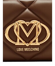 LOVE MOSCHINO EMBOSSED QUILTED Mini bolso de hombro acolchado marr&oacute;n - Bolsos Mujer - 7