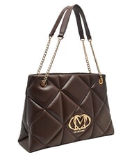 LOVE MOSCHINO EMBOSSED QUILTED Bolso de hombro con doble asa. marr&oacute;n - Bolsos Mujer - 3