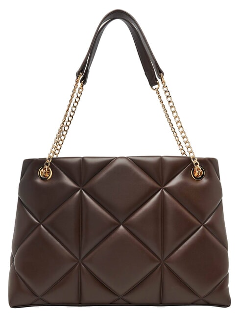 EMBOSSED QUILTED Bolso de hombro con doble asa. marr&oacute;n - Bolsos Mujer