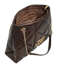 LOVE MOSCHINO EMBOSSED QUILTED Bolso de hombro con doble asa. marr&oacute;n - Bolsos Mujer - 5