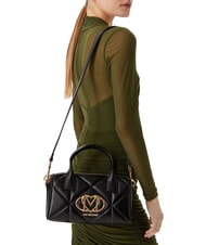 LOVE MOSCHINO EMBOSSED QUILTED Bolso de mano con correa para el hombro. negro - Bolsos Mujer - 2