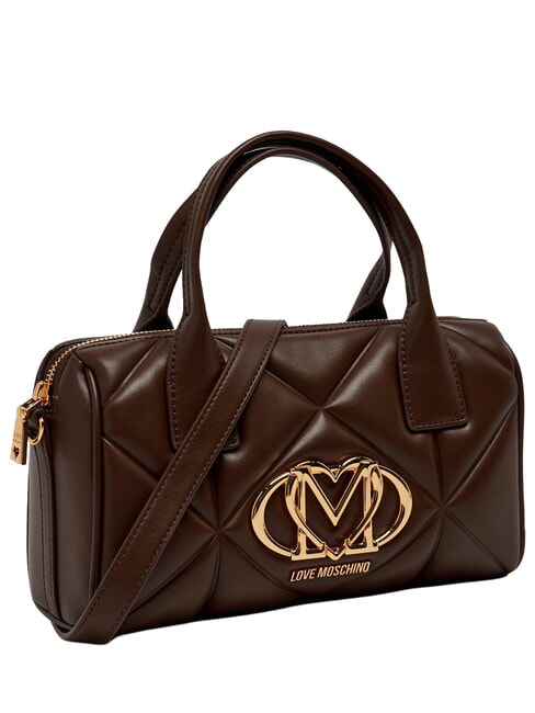 EMBOSSED QUILTED Bolso de mano con correa para el hombro. marr&oacute;n - Bolsos Mujer