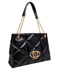 LOVE MOSCHINO EMBOSSED QUILTED Bolso de hombro con doble asa. negro - Bolsos Mujer - 3