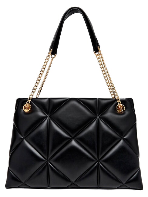 EMBOSSED QUILTED Bolso de hombro con doble asa. negro - Bolsos Mujer