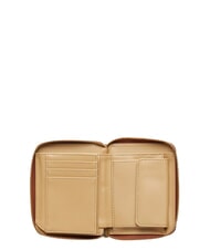 LOVE MOSCHINO EMBOSSED QUILTED Cartera mediana con cremallera marr&oacute;n - Carteras Mujer - 3